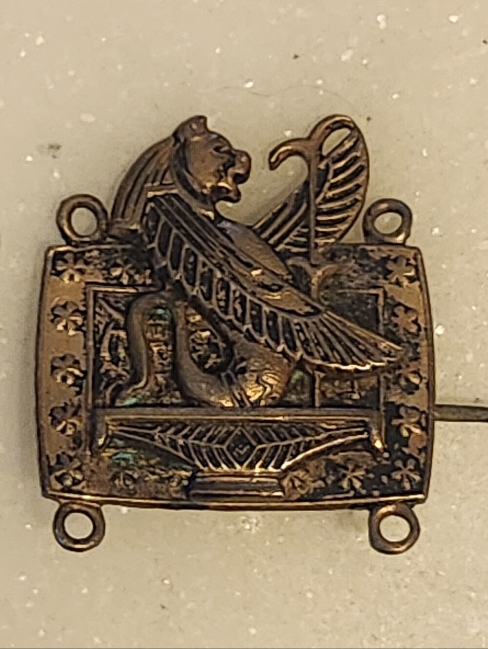 Victorian Rolled Gold Filled Egyptian Revival Brooch